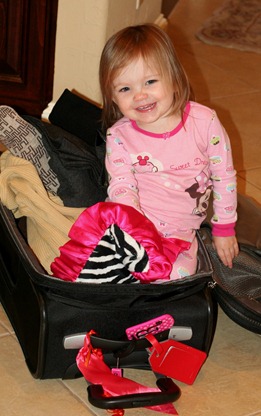 Rose in Rara's suitcase