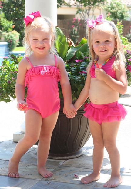 Brylee and Anna Kate Horton girls Pond girls age 2