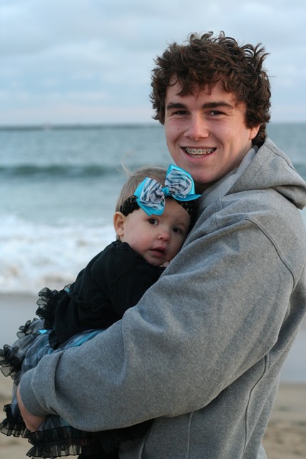 Cayden and baby Anna Kate
