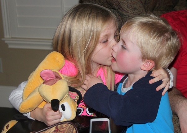 Noelle and Landon kiss