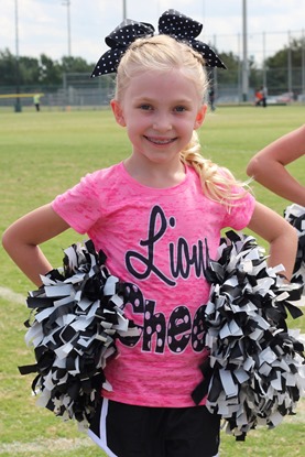 cheerleader Lions cheer 3rd grade