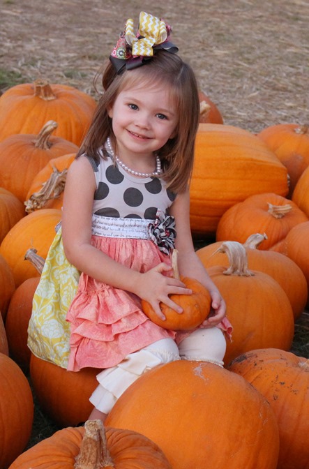 Rose at the Pumpkin patch year 3