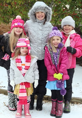 noelle mia georgia rose and anna kate snow day fun 2015