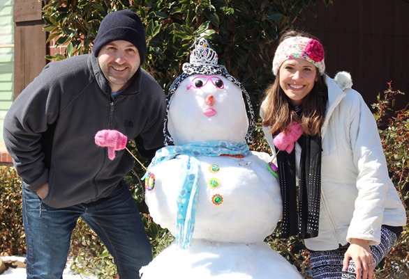 Mike and Melisas snow man picture