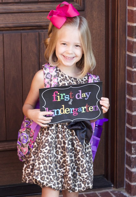 first day of kindergarten anna kate